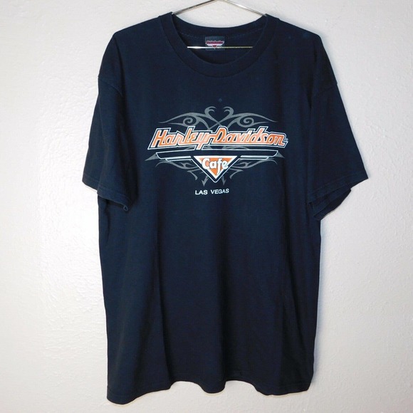 Harley-Davidson Tee Shirt Adult XL Cafe Las Vegas Biker Motorcycle Logo - Picture 1 of 7
